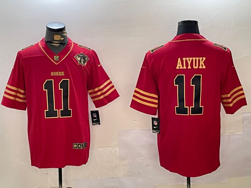 Men San Francisco 49ers #11 Aiyuk Red Gold 2024 Nike Limited NFL Jersey style 1230->san francisco 49ers->NFL Jersey